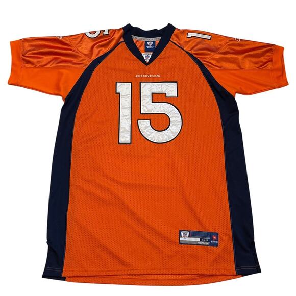 Denver Broncos Tim Tebow #15 Football Jersey Orange Size 54 2XL Reebok - Picture 2 of 9